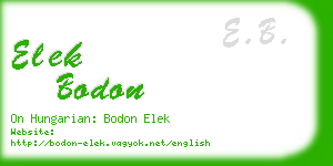 elek bodon business card